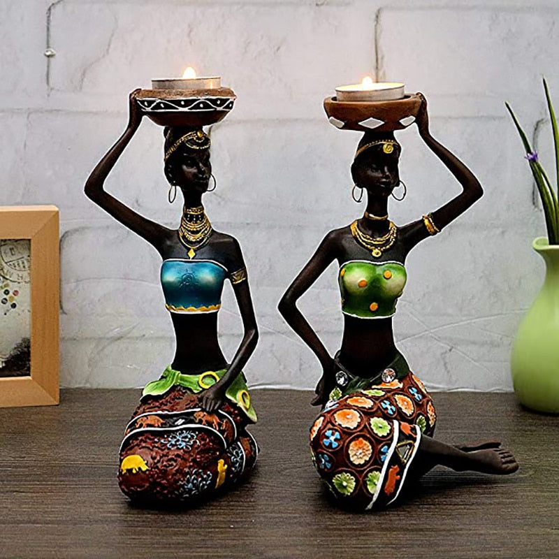 Escultura Africana para Velas